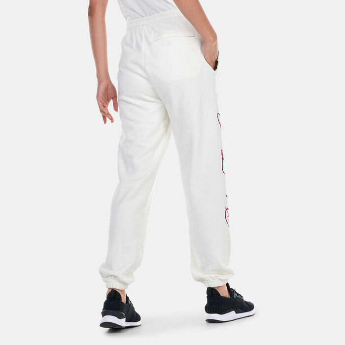 PUMA Men's x PALM TREE CREW Sweatpants White PUMA Men's x PALM TREE CREW Sweatpants White image number 1