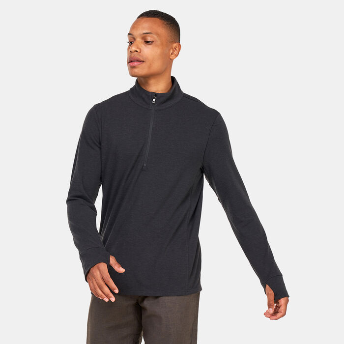 prAna Men's Altitude Tracker 1/4 Zip Sweatshirt Black prAna Men's Altitude Tracker 1/4 Zip Sweatshirt Black image number 0