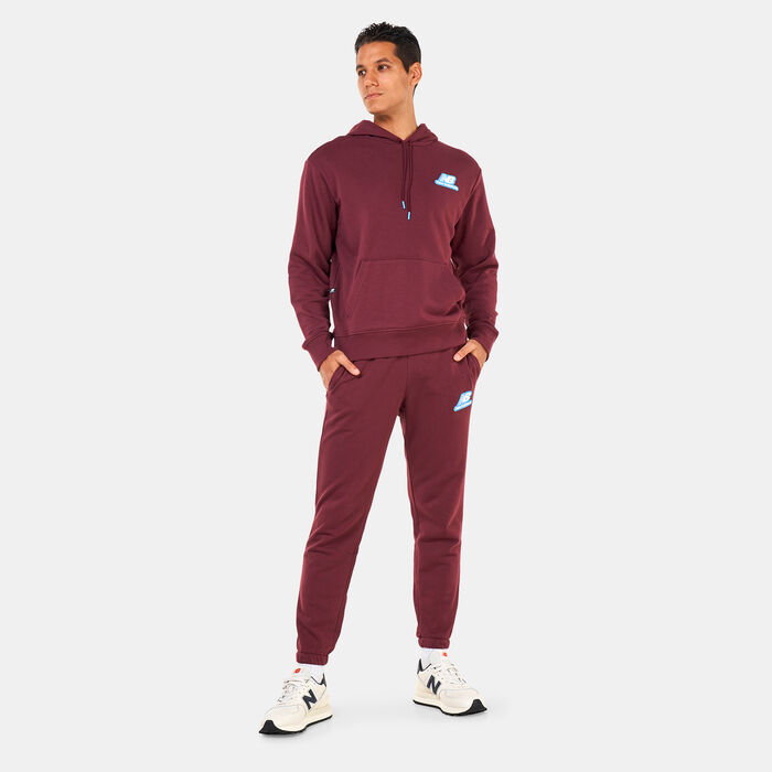 New Balance Men's NB Essentials Stacked Rubber Pack Sweatpants Red image number 2