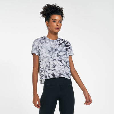 adidas Women's Fast All Over Print T-Shirt Grey adidas Women's Fast All Over Print T-Shirt Grey