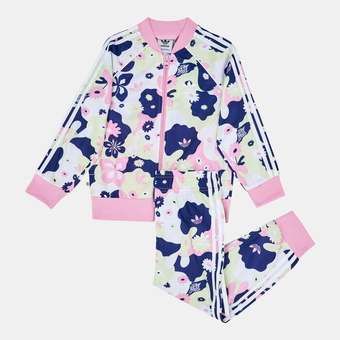 adidas Originals Kids' Flower Allover Print SST Tracksuit Set Multi adidas Originals Kids' Flower Allover Print SST Tracksuit Set Multi image number 0