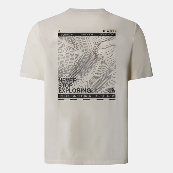 The North Face Men's Topographic Foundation T-Shirt White The North Face Men's Topographic Foundation T-Shirt White image number 1