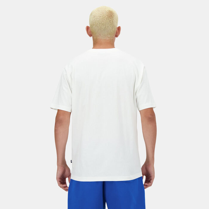 New Balance Men's Athletics Premium Logo T-Shirt White New Balance Men's Athletics Premium Logo T-Shirt White image number 1