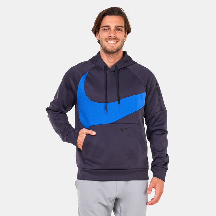 Nike Men's Therma-FIT Swoosh Pullover Fitness Hoodie Purple Nike Men's Therma-FIT Swoosh Pullover Fitness Hoodie Purple image number 0