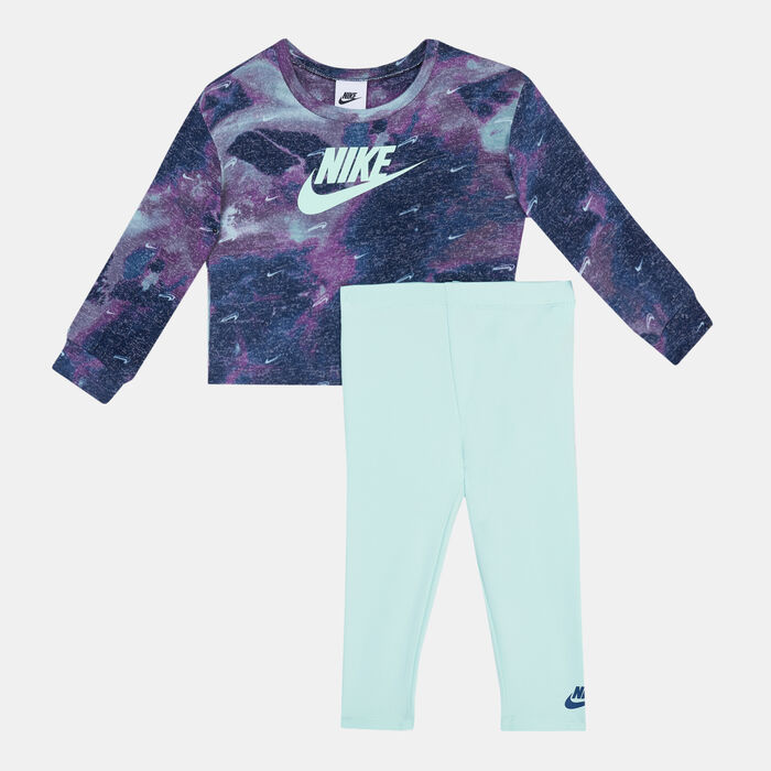 Nike Kids' Crew Sweatshirt and Leggings Set (Baby and Toddler) Green image number 0