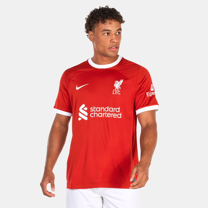 Nike Men's Liverpool F.C. Dri-FIT Stadium Home Jersey - 2023/24 Red Nike Men's Liverpool F.C. Dri-FIT Stadium Home Jersey - 2023/24 Red image number 0