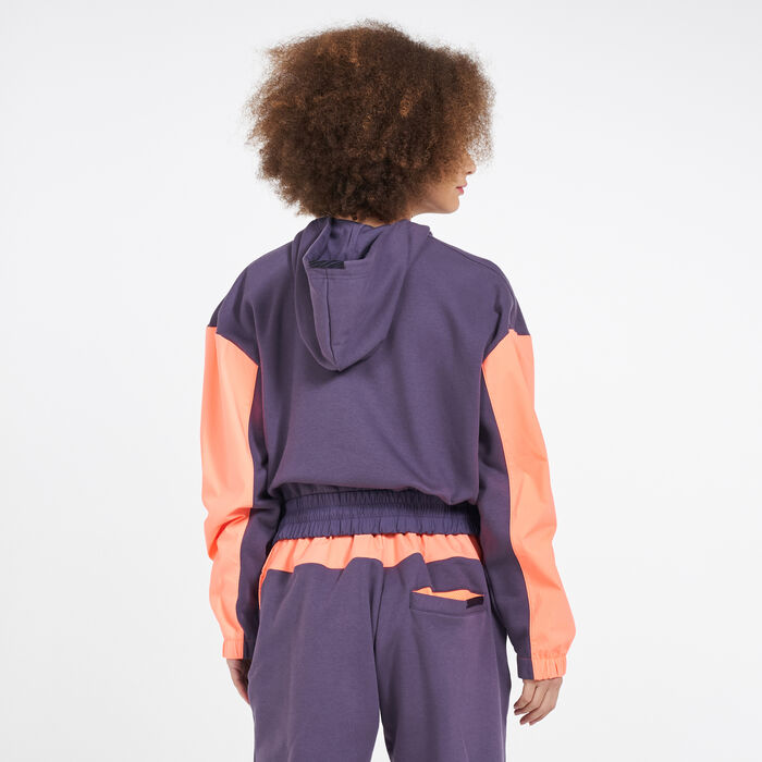 Nike Women's Sportswear Icon Clash Hoodie Purple Nike Women's Sportswear Icon Clash Hoodie Purple image number 1