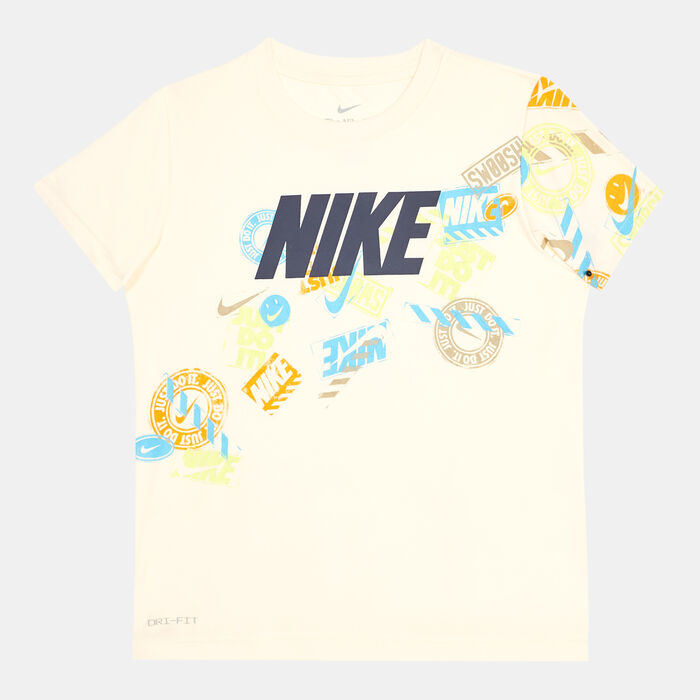 Nike Kids' Block Stamp T-Shirt (Younger Kids) Beige Nike Kids' Block Stamp T-Shirt (Younger Kids) Beige image number 0