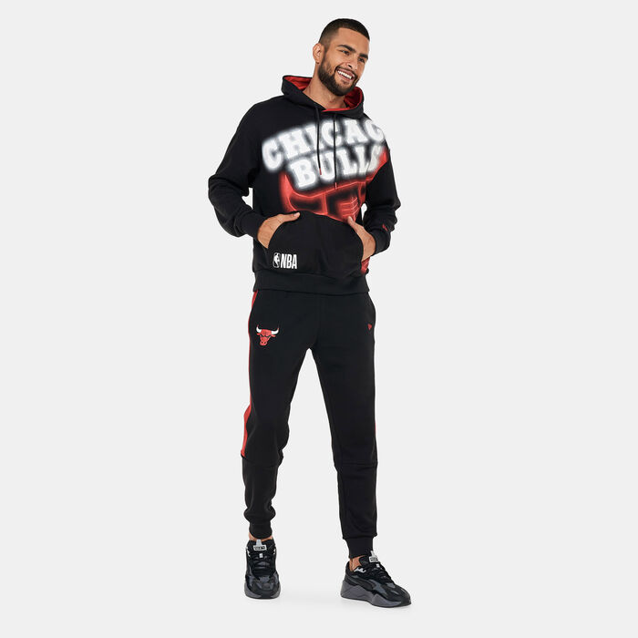 New Era Chicago Bulls NBA Neon Oversized Hoodie Black image number 2