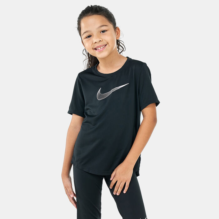 Nike Kids' Dri-FIT One Graphic T-Shirt Black Nike Kids' Dri-FIT One Graphic T-Shirt Black image number 0