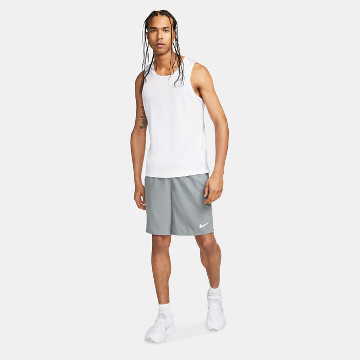 Nike Men's Miler Dri-FIT Running Tank Top White image number 2
