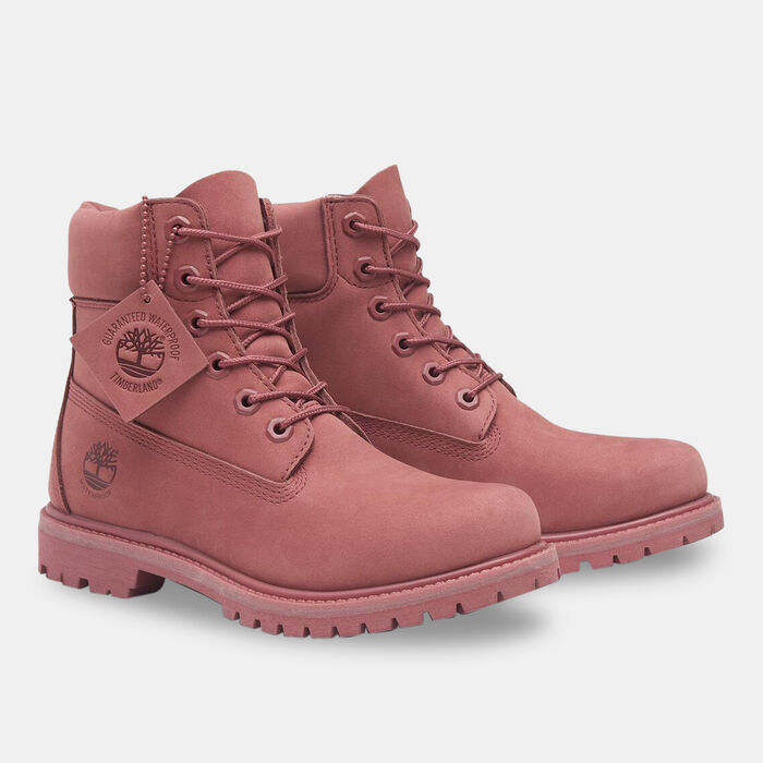 Timberland Women's Premium Waterproof Boots Red Timberland Women's Premium Waterproof Boots Red image number 1