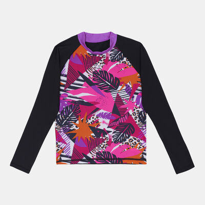 Speedo Kids' Printed Long Sleeve Rashguard T-Shirt Multi