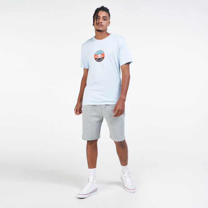 Converse Men's Striped Center Front Chuck Patch T-Shirt Blue Converse Men's Striped Center Front Chuck Patch T-Shirt Blue image number 2