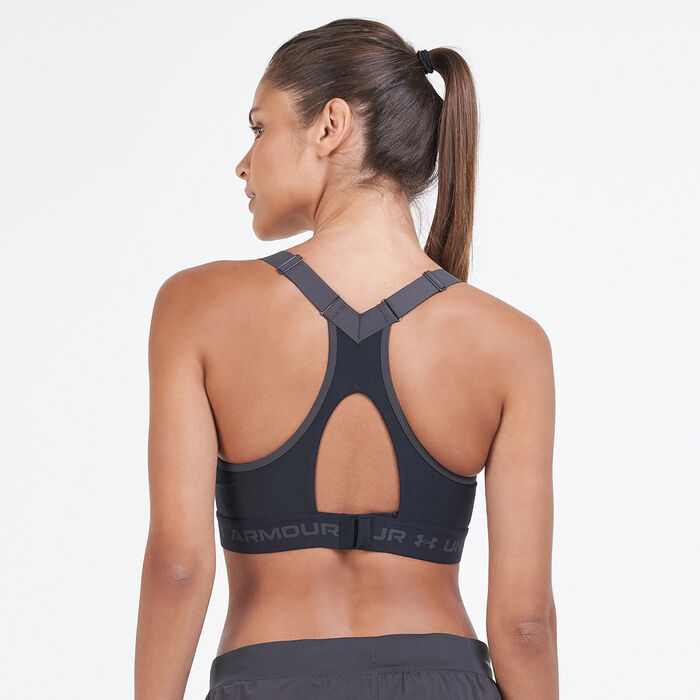 Under Armour Women's Armour High Crossback Sports Bra Black Under Armour Women's Armour High Crossback Sports Bra Black image number 1