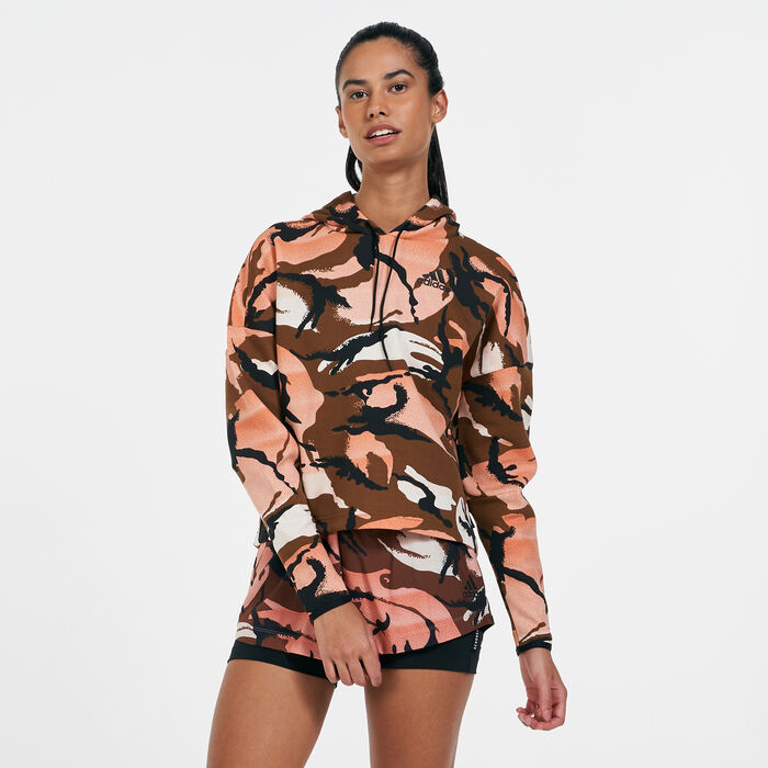 adidas Women's Sportswear AEROREADY Z.N.E. Hoodie Brown image number 0