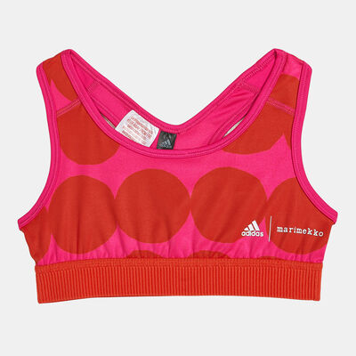 adidas Kids' Marimekko Believe This Training Sports Bra Red