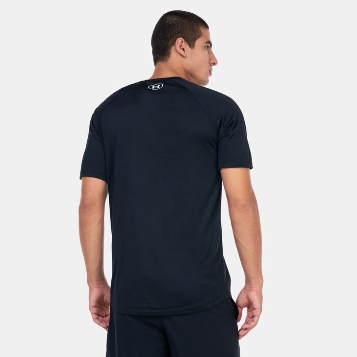 Under Armour Men's UA Tech™ Print Fill Training T-Shirt Black Under Armour Men's UA Tech™ Print Fill Training T-Shirt Black image number 1
