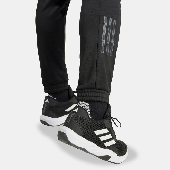 adidas Men's Train Essentials Camo Training Joggers Black adidas Men's Train Essentials Camo Training Joggers Black image number 4