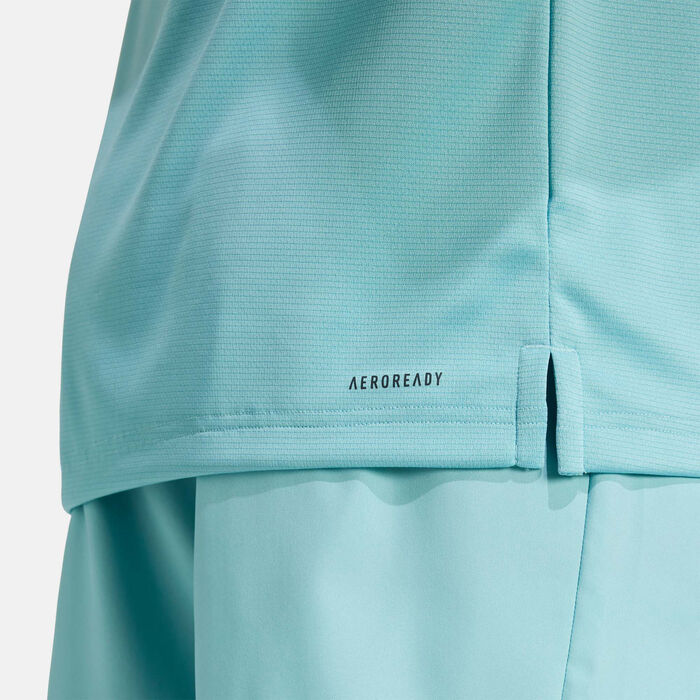 adidas Men's Train Essentials Training Polo Shirt Blue image number 4