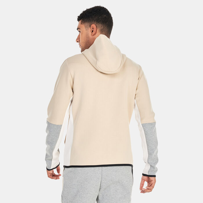 Nike Men's Sportswear Tech Fleece Full-Zip Hoodie Beige image number 1