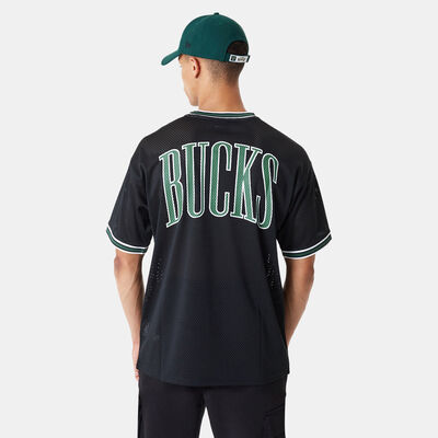 New Era Men's Milwaukee Bucks NBA Mesh T-Shirt Black