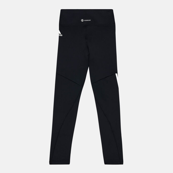 adidas Kids' Optime AEROREADY Training 3-Stripes Leggings Black adidas Kids' Optime AEROREADY Training 3-Stripes Leggings Black image number 1