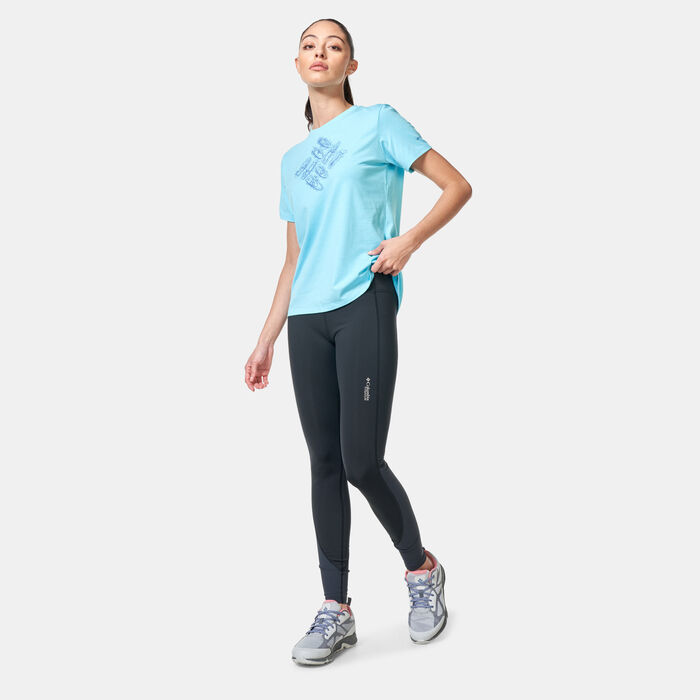 Columbia Women's Sun Trek Graphic T-Shirt Blue Columbia Women's Sun Trek Graphic T-Shirt Blue image number 2