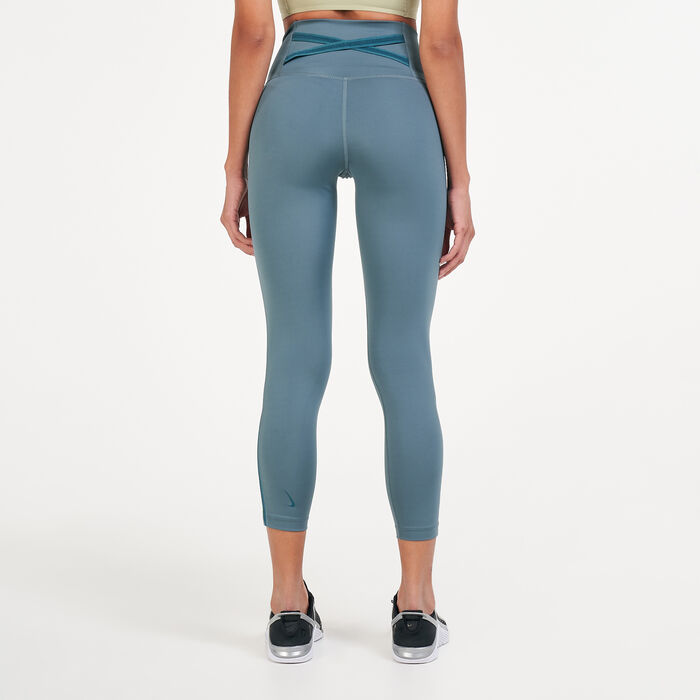 Nike Women's Yoga 7/8 Novelty Leggings Green Nike Women's Yoga 7/8 Novelty Leggings Green image number 1