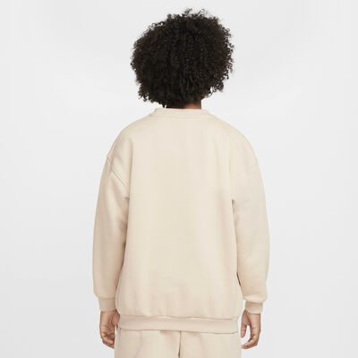 Nike Kids' Sportswear Club Fleece Sweatshirt Beige Nike Kids' Sportswear Club Fleece Sweatshirt Beige
