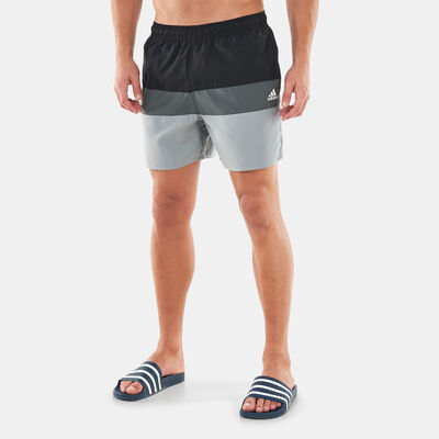 adidas Men's Short-Length Colourblock Swimming Shorts Black
