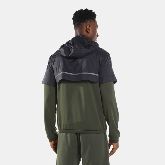 EA7 Emporio Armani Men's Train Athletic Colourblock Hoodie Green EA7 Emporio Armani Men's Train Athletic Colourblock Hoodie Green image number 1