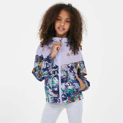 Nike Kids' Allover Print Energy Windrunner Jacket Purple