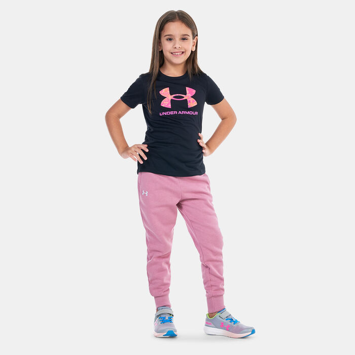 Under Armour Kids' UA Rival Fleece Joggers Pink Under Armour Kids' UA Rival Fleece Joggers Pink image number 2