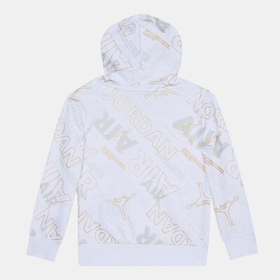 Jordan Kids' Air Holiday Shine Pullover Hoodie White