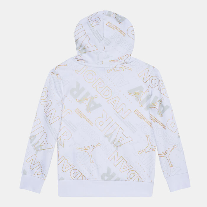 Jordan Kids' Air Holiday Shine Pullover Hoodie White Jordan Kids' Air Holiday Shine Pullover Hoodie White image number 1