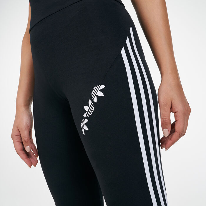 adidas Originals Women's Adicolor Sliced Trefoil Leggings Black image number 3