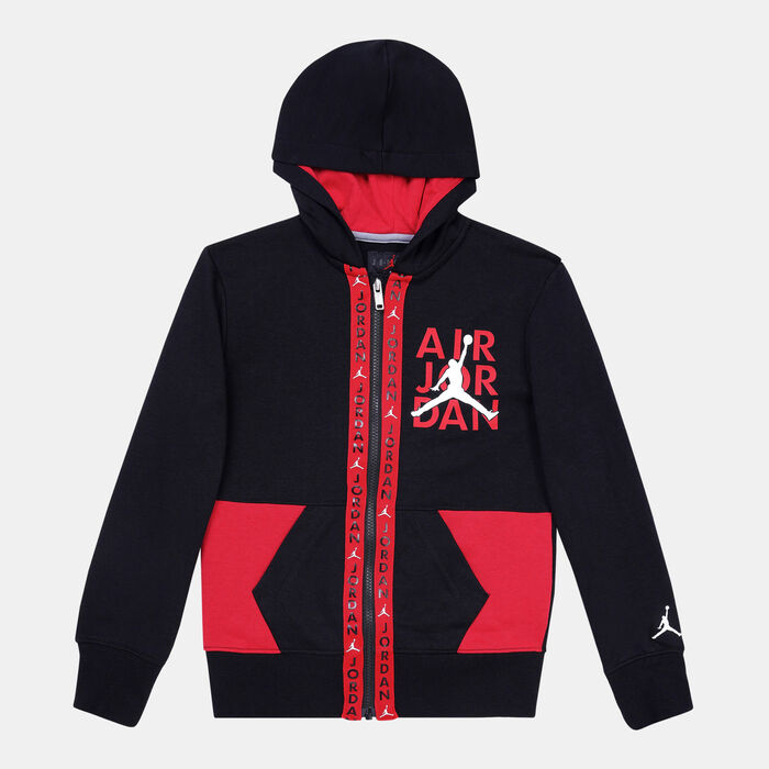 Jordan Kids' Vert Tape Fleece Full-Zip Jacket (Older Kids) Black Jordan Kids' Vert Tape Fleece Full-Zip Jacket (Older Kids) Black image number 0