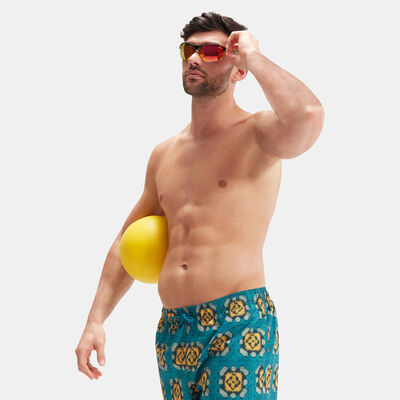 Speedo Men's Digital Printed Leisure 14-Inch Swimming Shorts Green