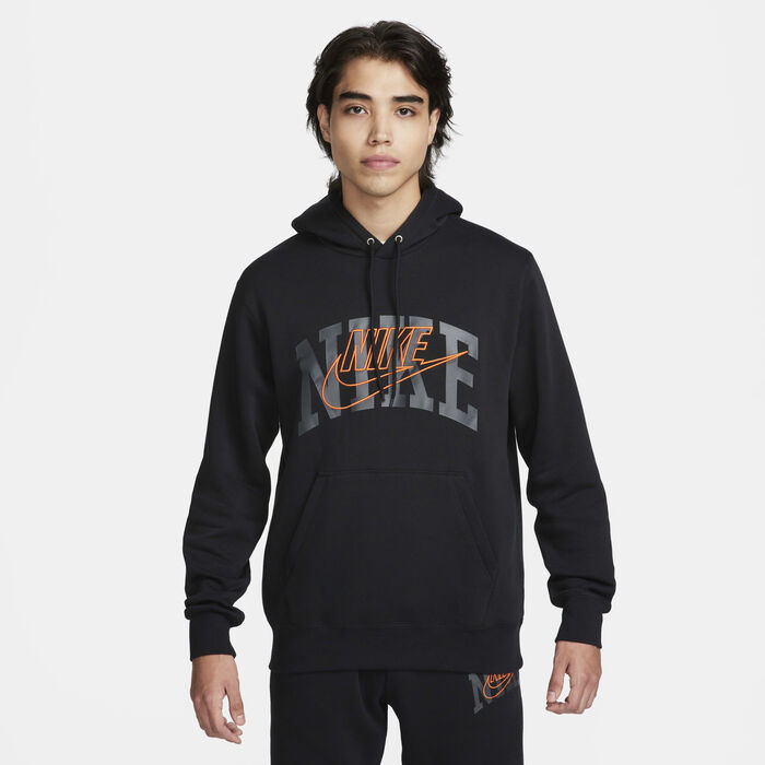 Nike Men's Club Fleece Pullover Hoodie Black Nike Men's Club Fleece Pullover Hoodie Black image number 0
