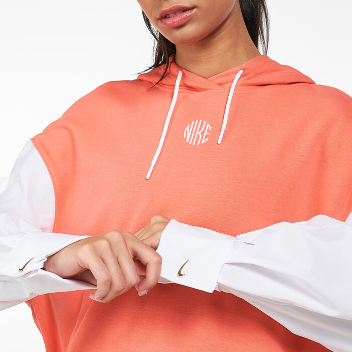 Nike Women's Sportswear Icon Clash Hoodie Orange image number 3