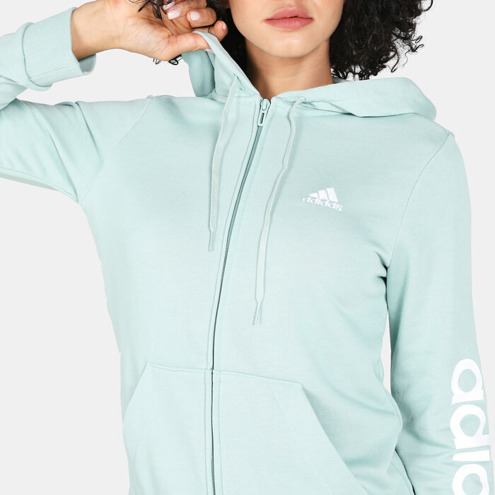 adidas Women's Essentials Logo Hoodie White adidas Women's Essentials Logo Hoodie White image number 3