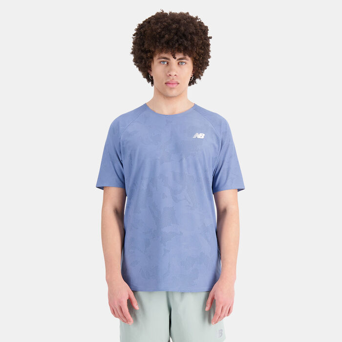 New Balance Men's Q Speed Jacquard T-Shirt Blue New Balance Men's Q Speed Jacquard T-Shirt Blue image number 0