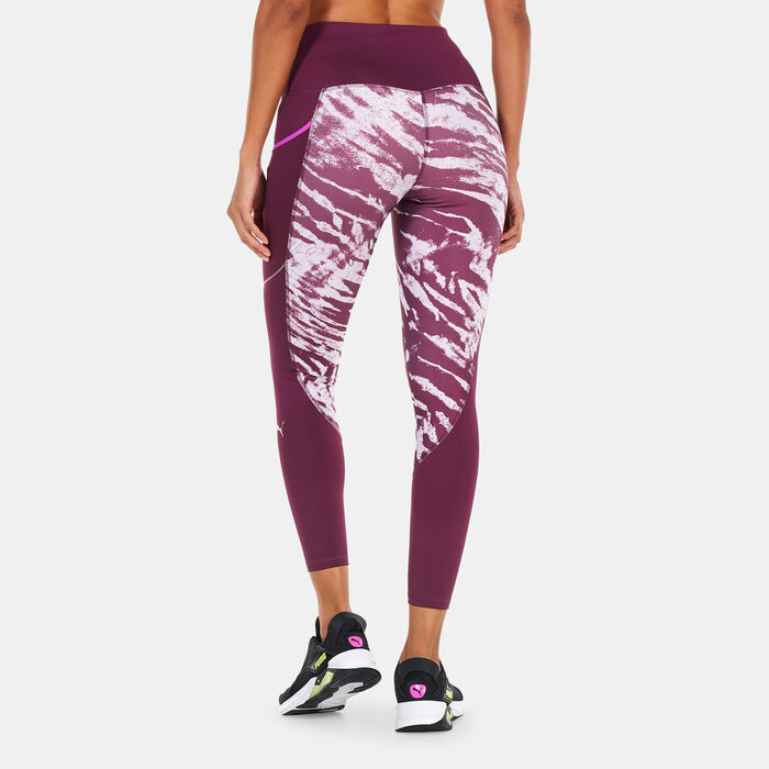 PUMA Women's Run 5K Graphic High Waist 7/8 Leggings Purple PUMA Women's Run 5K Graphic High Waist 7/8 Leggings Purple image number 1