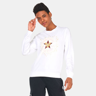 Converse Women's Radiating Love Graphic Sweatshirt White Converse Women's Radiating Love Graphic Sweatshirt White