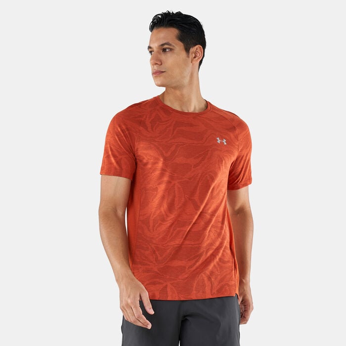 Under Armour Men's UA Streaker Jacquard T-Shirt Orange Under Armour Men's UA Streaker Jacquard T-Shirt Orange image number 0
