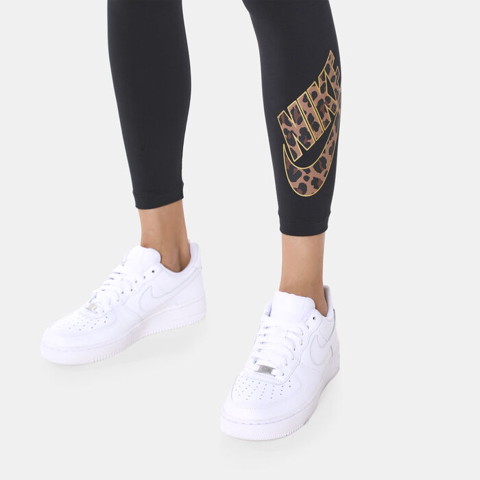 Nike Women's Sportswear Mid-Rise Leggings Black image number 3