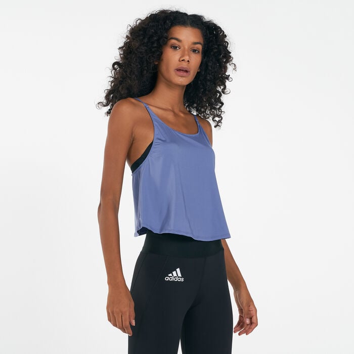 adidas Women's Yoga Tank Top Purple adidas Women's Yoga Tank Top Purple image number 0