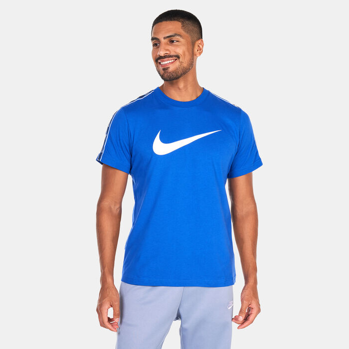 Nike Men's Sportswear Repeat Swoosh T-Shirt Blue Nike Men's Sportswear Repeat Swoosh T-Shirt Blue image number 0