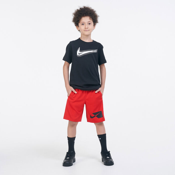 Nike Kids' Sportswear Swoosh T-Shirt Black Nike Kids' Sportswear Swoosh T-Shirt Black image number 2